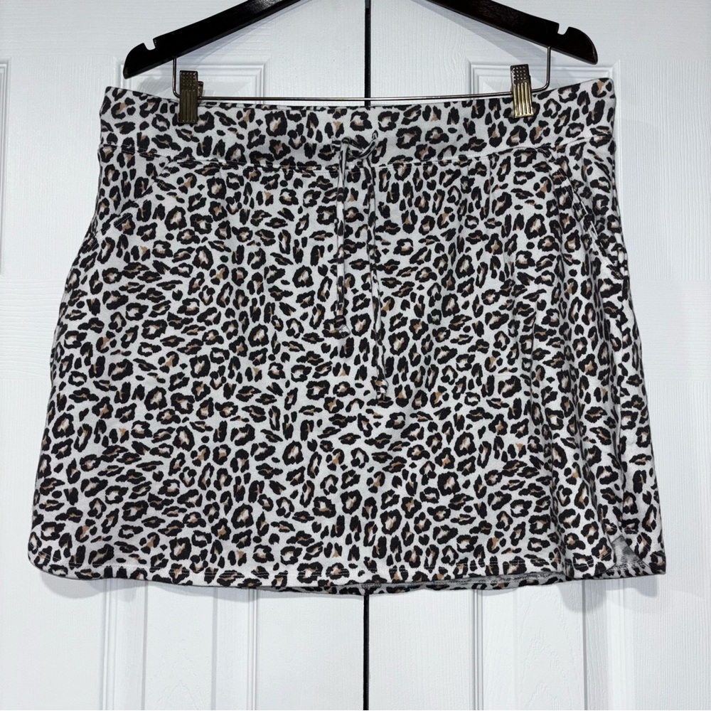 Nine West Leopard Print Women's Skirt Size XL Pockets